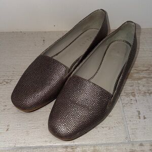 Reiss Ballet Flats Gray Silver Women's Size 38